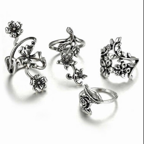 SET OF 4 BOHO RINGS ❤️ - Picture 4 of 8